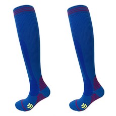 Mabso Shop 女款健身跑步高爾夫及膝襪 2雙組 RK2119, 藍色, 1套