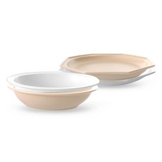 프렐류드 심플레 식기세트 4p, 마시멜로(접시, 볼), 오트밀(접시, 볼), 메인접시 2종 + 타원볼 대 2종, 1세트