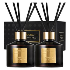 高級香水擴散器 200ml x 2p + 蘆葦棒 10p + 鋁蓋 2p 套裝, 黑櫻桃味, 1組