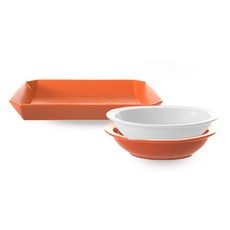 프렐류드 심플레 식기세트 3p, 캐롯(접시, 볼), 마시멜로(볼), 사각접시 + 타원볼 중 2종, 1세트