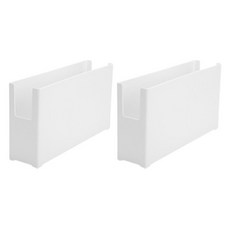 PP 居家生活直角儲藏室收納多功能收納盒 B 型, 白色, 28 x 7 x 15 cm, 2個