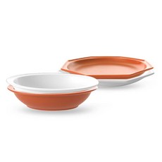 프렐류드 심플레 식기세트 4p, 마시멜로(접시, 볼), 캐롯(접시, 볼), 메인접시 2종 + 타원볼 대 2종, 1세트