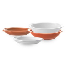 PRELUDE Simplet 餐具組 4入, 點心盤 2種 + 橢圓碗(中) 2種, 棉花糖(盤子, 碗), 胡蘿蔔(盤子, 碗), 1套