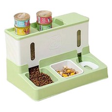 curiouspet 寵物一體式半自動餵水器, 綠色, 1個