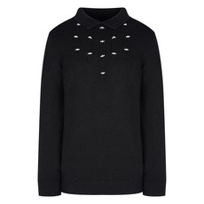 크로커다일 레이디 여성용 진주 포인트 니트 티셔츠 CLCWSW107