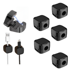 Starium 多功能磁性電纜收納架, 8個, 黑色