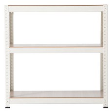 comet 免螺絲角鋼置物收納架, 白色, 3層