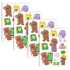 세컨드맨션 쥬시베어 베이직 리무버 스티커, 피크닉, 4개