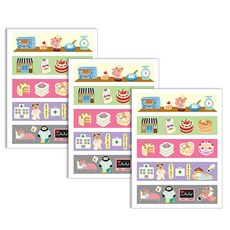 세컨드맨션 쥬시베어 마스킹 씰스티커 4p, 직업, 3개