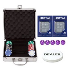 다싸몰 컬러칩 100p + J로얄카드 2p + 딜러칩 + 보라주사위 5p 세트, 혼합색상, 1개