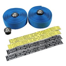 UNKNOWN 自行車用 JCBC 手把反光帶 2入 + 手把尾塞 3入 + 收尾膠帶 4入 套組, 藍色(反光帶), 1套