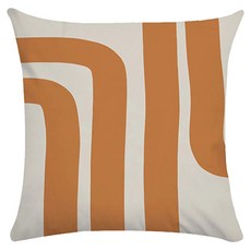 Homeflow 現代橘棕色亮點抱枕套