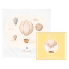 bellement 嬰兒用4層皇家毛毯 花開氣球