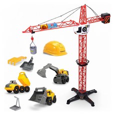 디키 볼보 1m 크레인 건설 중장비놀이 세트, 혼합색상, 1개