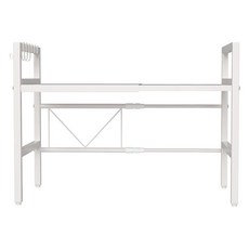 comet 可調節式微波爐置物架 附6個掛鉤, 1個, 白色