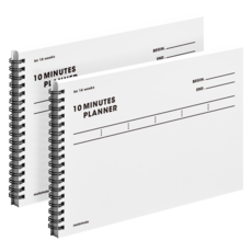 motemote TEN MINUTE PLANNER 16週計畫本, 白色, 2個