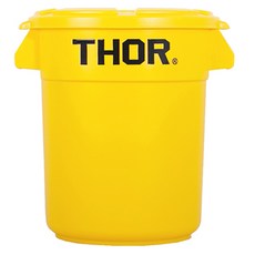 Trust Thor Container 圓形露營收納箱 1層 12L + 附蓋套組, 1套, 黃色