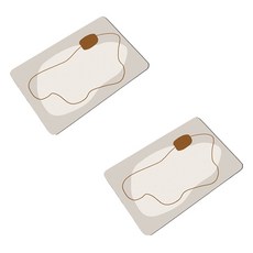 블럭마트 논슬립 규조토 발매트, type3, 2개