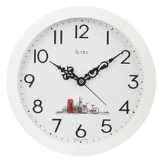 HU-time 藍色和諧靜音掛鐘, 白色