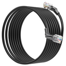 VEnTIOn 威迅 360度旋轉彎折型CAT6A OFC核心超高速Giga網路線, 1個, 8m, 黑色
