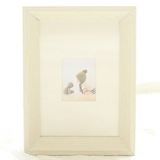 Bless Frame 桌上型/壁掛式木質相框, 1個, 白色