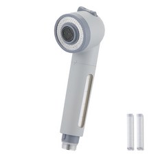 PURESOO 增壓隱藏式濾心廚房用噴頭 灰色 + 替換濾心 2入組, 1套