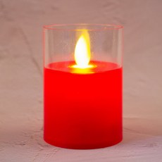 파티쇼 리얼 LED 양초, 레드, 1개