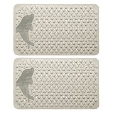 Block Mart 浴室海豚防滑墊 75 x 44 cm, 卡其色, 2個