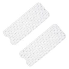 블럭마트 심플 욕실 미끄럼방지 매트 100 x 40 cm, 화이트, 2개