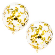 파티쇼 컨페티 풍선 메탈스타, 메탈스타골드, 100개