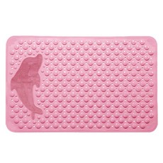 Block Mart 浴室海豚防滑墊 70 x 35 cm, 粉紅色, 1個