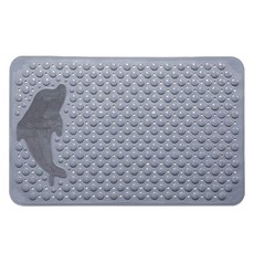 Block Mart 浴室海豚防滑墊 75 x 44 cm, 灰色, 1個