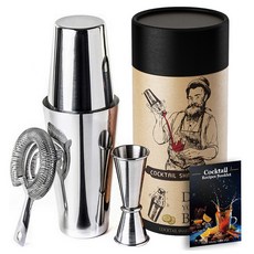 Belle Design S236 波士頓雪克杯 混合杯 28oz + 18oz 雞尾酒套組, 銀色, 1套