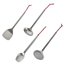 Ewigstern 卡爾 4件套組, 銀色, 1套, 大湯勺 + 料理匙 + 細網漏勺 + 鍋鏟