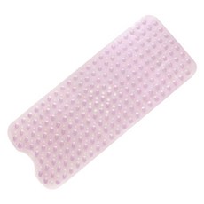 Block Mart 簡約浴室防滑墊 70 x 38 cm, 透明粉紅色, 1個