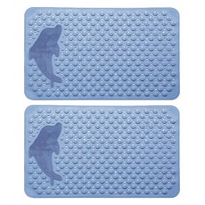 Block Mart 浴室海豚防滑墊 75 x 44 cm, 藍色, 2個