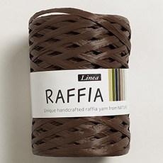 리네아 라피아 뜨개실 40g, 411 다크브라운, 1개 411 다크브라운, 1개