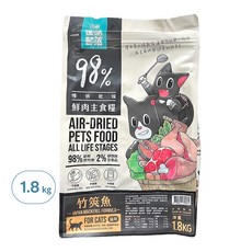 LitoMON 怪獸部落 全齡貓用鮮肉主食糧, 竹筴魚, 1.8kg, 1袋