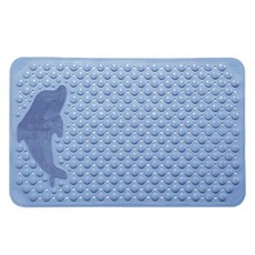 Block Mart 浴室海豚防滑墊 70 x 35 cm, 藍色, 1個