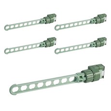 Dailin 善用空間縫隙衣架, 綠色, 5個