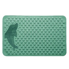 Block Mart 浴室海豚防滑墊 70 x 35 cm, 綠色, 1個