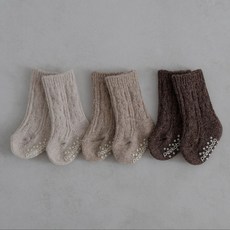 PEEKABOO 麻花羊毛襪 3色組