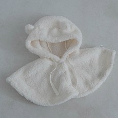 PEEKABOO 童款泰迪熊造型連帽披肩