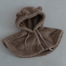 PEEKABOO 童款泰迪熊造型連帽披肩