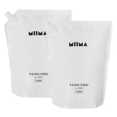 MIIMA 廚房洗潔精 檸檬香 補充包, 2個, 2L