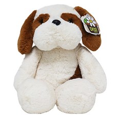 머피 강아지 인형 대형, 40cm, 아이보리 + 브라운, 1개