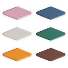 ade.l 鑽石矽膠湯匙筷架6件組 春季, 印度粉, 土耳其藍, 米色, 卡其色, 芥末黃, 巧克力棕, 1套