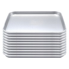 Willive 鋁製長方形壓花托盤, 銀色, 10個