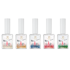 JIN.B Ivy 流星聖誕限定版凝膠指甲油 11ml x 5件組, 混合色, 1個