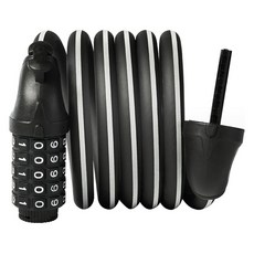 LDEWA 鋼製自行車鎖, 黑色, 1個